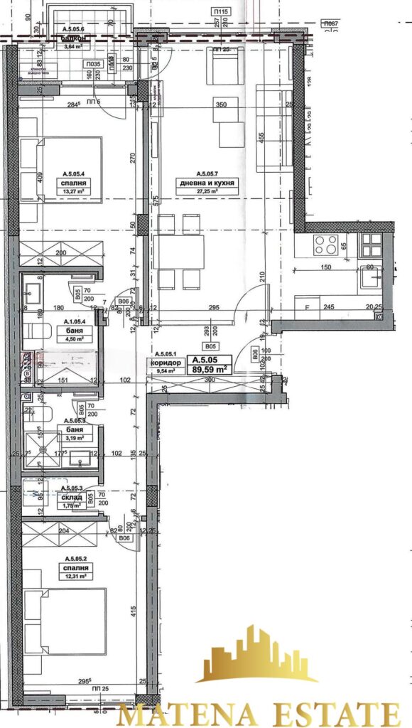 Просторен тристаен апартамент в затворен комплекс Garden Residence | Метростанция "Ломско шосе"
